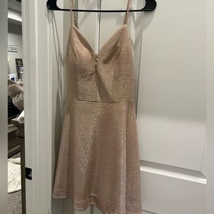 Gold glittery Short cocktail/ prom dress